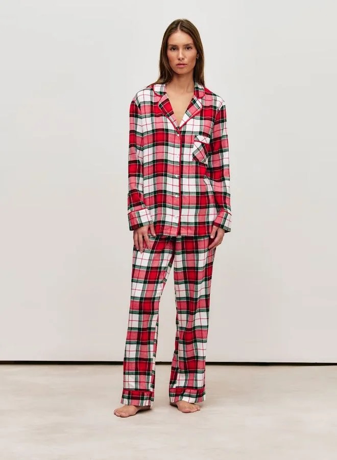 UNDIZ Checked flannel trousers